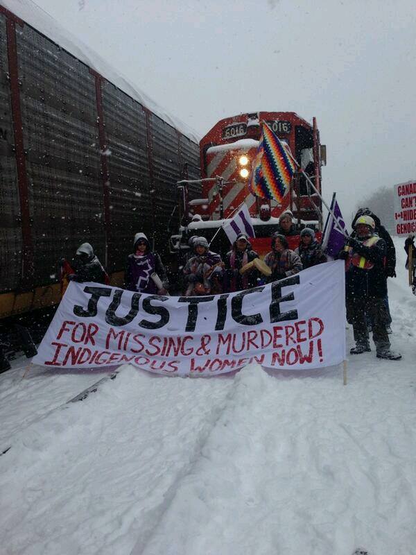 CP train blocked in Toronto, March 12, 2014.