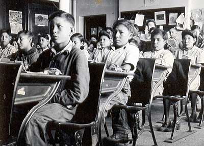 Native children in Residential School.