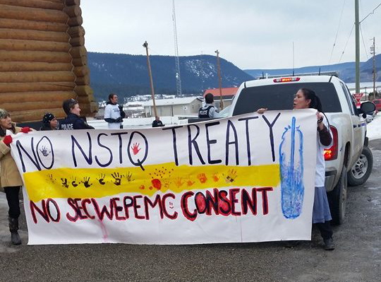 Secwepemc treaty protest 3